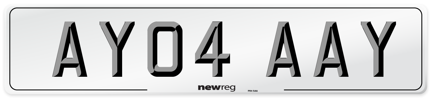 AY04 AAY Number Plate from New Reg